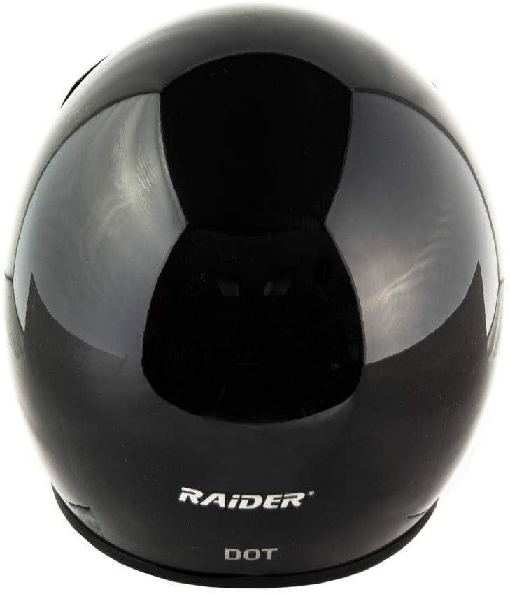 Raider Journey Unisex-Adult Open Face Helmet (Gloss Black, XX-Small) - Image 2